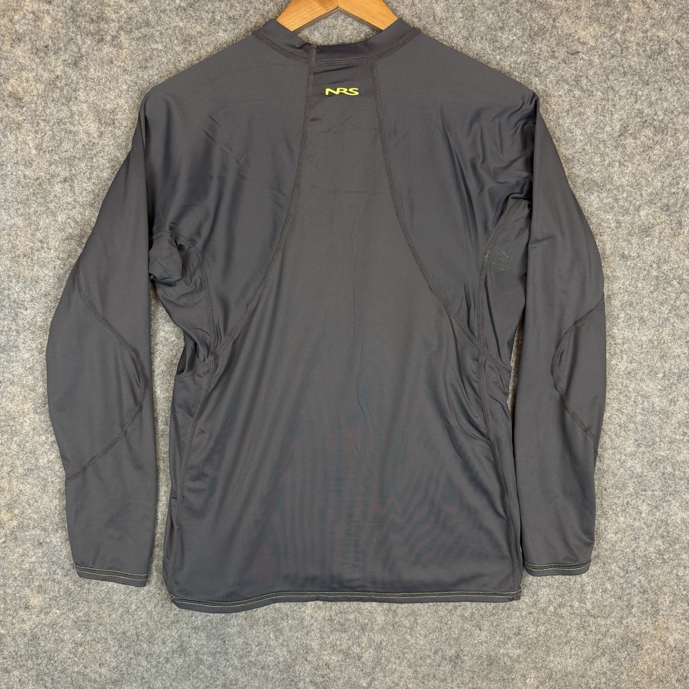 NRS Rash Guard Mens Medium Gray H2Core Stretch Swim Paddle Raft Surf Beach - Picture 2 of 12